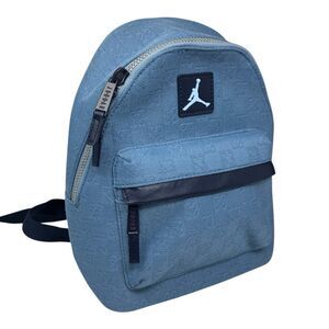 Jordan Backpack Womens Blue Mini Nike Monogram Logo Jacquard‎ School 8L 7A0761